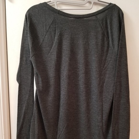 Life is to short to be anything but happy studded heart long sleeve scoop neck - Picture 6 of 7